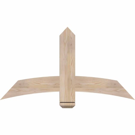 Ekena Millwork Bellingham Smooth Timber Gable Bracket, Douglas Fir, 48"W x 26"H x 3 1/2"D x 5 1/2"F, 13/12 Pitch GBW048X26X0406BEL00SDF
